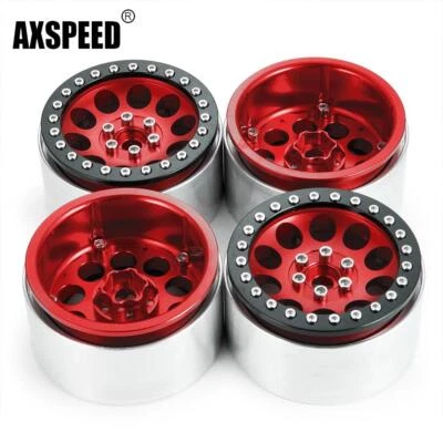 AXSPEED ALU 4Stk 2.2" Beadlock Rad Felgen für SCX10 RR10 TRX4 Wraith 90048 90018 - Bild 1 von 4