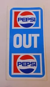 Vintage Pepsi Out 1987 Aufkleber zum Aufkleben 4" x 8,25" #2 - Bild 1 von 2