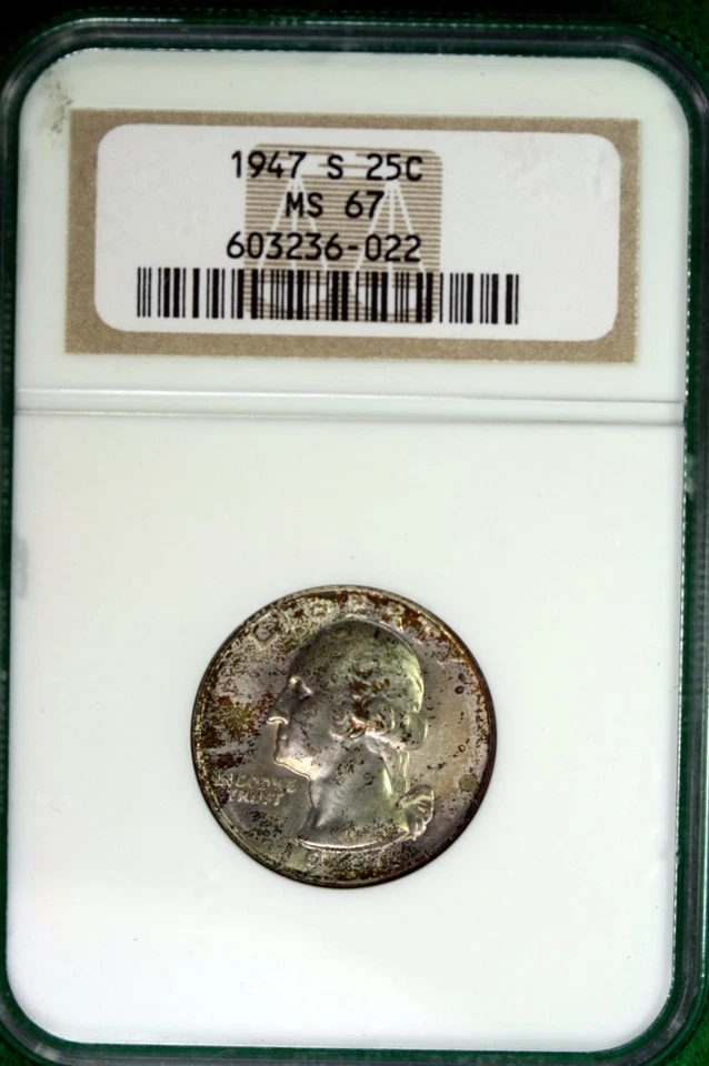 1947 - S NGC MS67 Washington Quarter!! #B9060 - Image 1 of 2