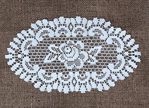 Heritage Encaje 7.5" x 13" Rosa Alpina Antiguo Blanco Tapete Salón Dormitorio - Imagen 1 de 3
