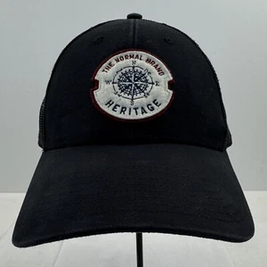 Cappello camionista The Normal Brand Heritage logo bussola nero rete regolabile posteriore OS - Foto 1 di 10