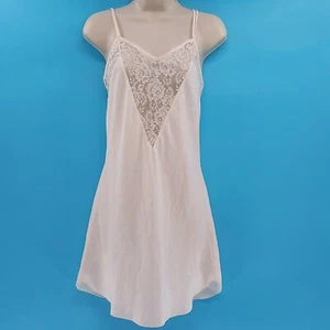 Vestido sin Mangas Vintage Victoria's Secret Marfil Encaje Babydoll Nupcial Sedoso Satén Pequeño - Imagen 1 de 4