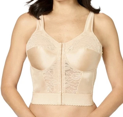 Sujetador Comfort Choice Mujer Talla 44D Fácil Mejora Inalámbrico Longline Postura Beige NUEVO Foto 1 de 4