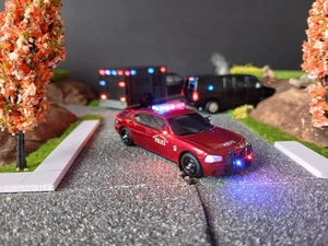 1:64 ROLLIN RIDLEY TOWNSHIP Dodge Charger Police Car With LEDS & Sound - Picture 1 of 9
