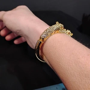 Bracciale Drago Vintage Strass Buono Tono - Foto 1 di 6