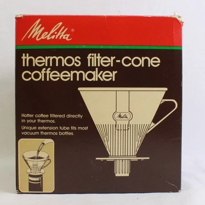 Melitta Thermos Filter-Cone Coffee Maker in Original Box 1983 - Image 1 of 4