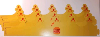 4 NEW Burger King Crowns Gold 2023 Collectible - Shipped In A Box - QTY AVAIL! - Image 1 of 2