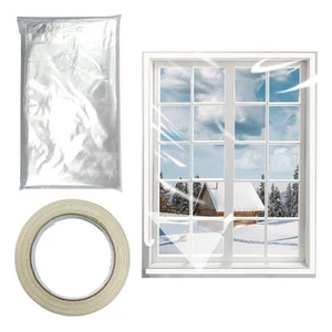 Winter Window Insulation Kit,Indoor Plastic Shrink Film, Thick Translucent Co... - Picture 1 of 7