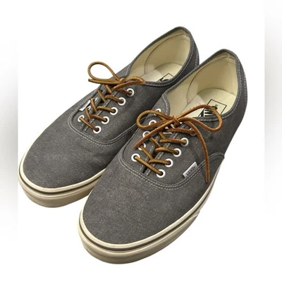 Zapatillas deportivas Vans x J.Crew para hombre de lona lavada carbón cordones de cuero 13 Foto 1 de 4