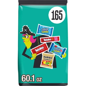 HARIBO, and TWIZZLERS Assorted Fruit Flavored, Halloween Candy Bulk Bag, 60.1 O - Picture 1 of 12