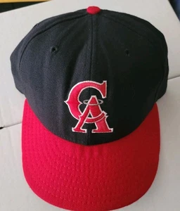 Vintage California Angels 6 7/8 Fitted New Era 5950 Diamond Collection 100% Wool - Picture 1 of 6