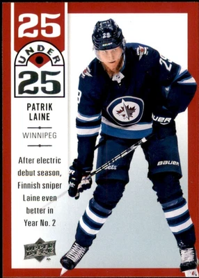 Patrik Laine 2018-19 Upper Deck 25 Under 25 #U25-10-Winnipeg Jets - Image 1 of 2