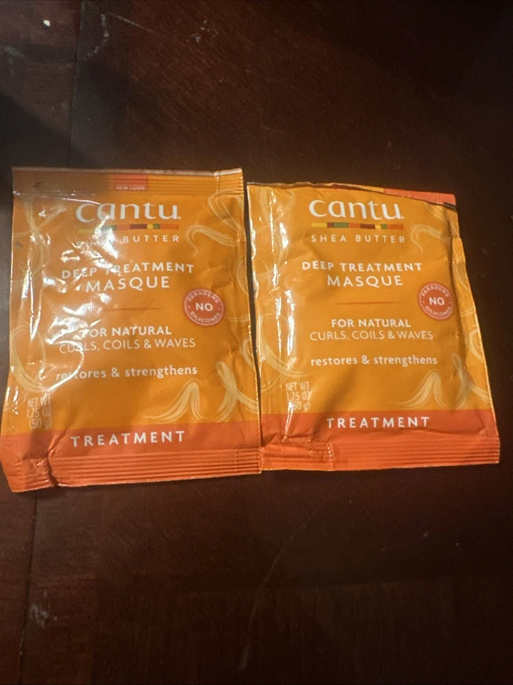 Mascarilla de tratamiento profundo de manteca de karité cantu para cabello natural 1,75 oz mascarilla PACK DE 2 Foto 1 de 1