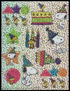 Pegatinas - Peanuts Snoopy Woodstock - Cumpleaños CL068 - Imagen 1 de 1