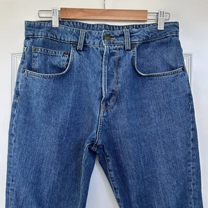 Jeans 6397 Womens 29 Shorty NP029 Skate Blue High Rise Button Fly Made in Ital - Picture 1 of 12