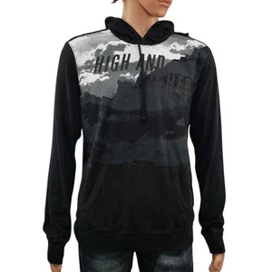 American Eagle Hoodie Black High and Higher Graphic Hoodie Sweatshirt Unisex L - Picture 1 of 11
