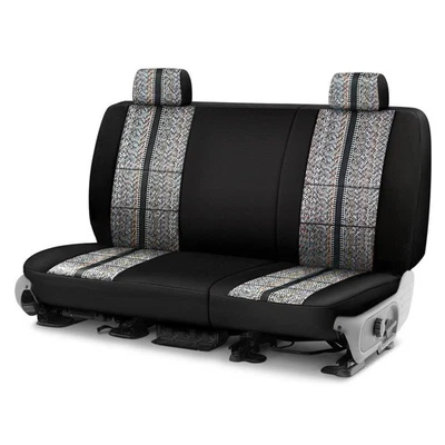 For Toyota Tundra 14-21 Saddle Blanket 2nd Row Black Custom Seat Covers Foto 1 de 4