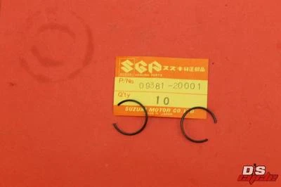 NOS SUZUKI TS400 TM400 SP370 DR370 CIRCLIP CANTIDAD 2 PIEZAS# 09381-20001 Foto 1 de 4