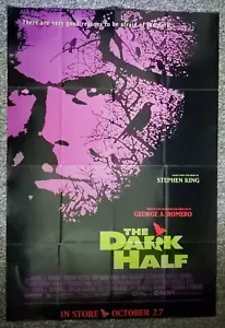 Póster de video de terror de Stephen King George A. Romero Timothy Hutton 1993 Dark Half - Imagen 1 de 1