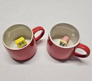 SpongeBob Schwammkopf & Gary 2er Set rote Kaffeetassen mit Figuren in Tassen - Bild 1 von 18