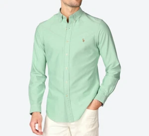 Camisa Oxford Polo Ralph Lauren Calce Ajustado - Verde Lima - Imagen 1 de 7
