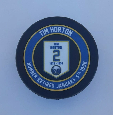 Buffalo Sabres Tim Horton Retired Number Banner Puck Cover