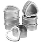  12 Pcs Duftkerzenhalter Einmachgläser Silbernes Herzfenster Container