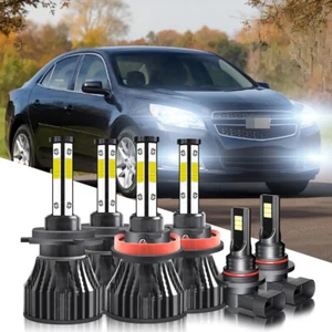 For Chevy Malibu 2013 2014 2015 6x LED Headlight Hi Low + Fog Light Bulbs Combo - Picture 1 of 23