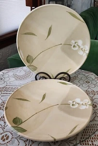 2 Crate Barrel ORCHID Dinner Plates 11.25" Royal Stafford Great Britain ENGLAND - Picture 1 of 7