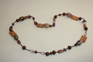 30" Chunky Multi-Color Stone Bead Necklace EUC - Picture 1 of 6