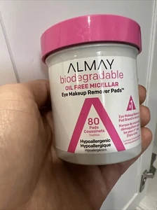 Almay Biodegradable Oil Free Micellar Eye Makeup Remover Pads, 80 Count - Picture 1 of 1