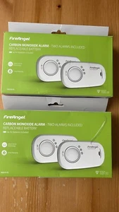 4x FireAngel Carbon Monoxide Alarm Detector With Replaceable Battery 2 Pack Of 2 - Picture 1 of 6