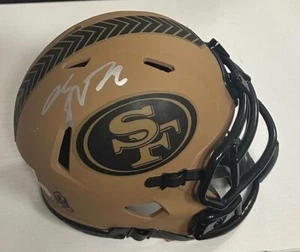 CHRISTIAN MCCAFFREY SIGNIERTER AUTO SAN FRANCISCO 49ERS MINIHELM BAS #BL01084 - Bild 1 von 4