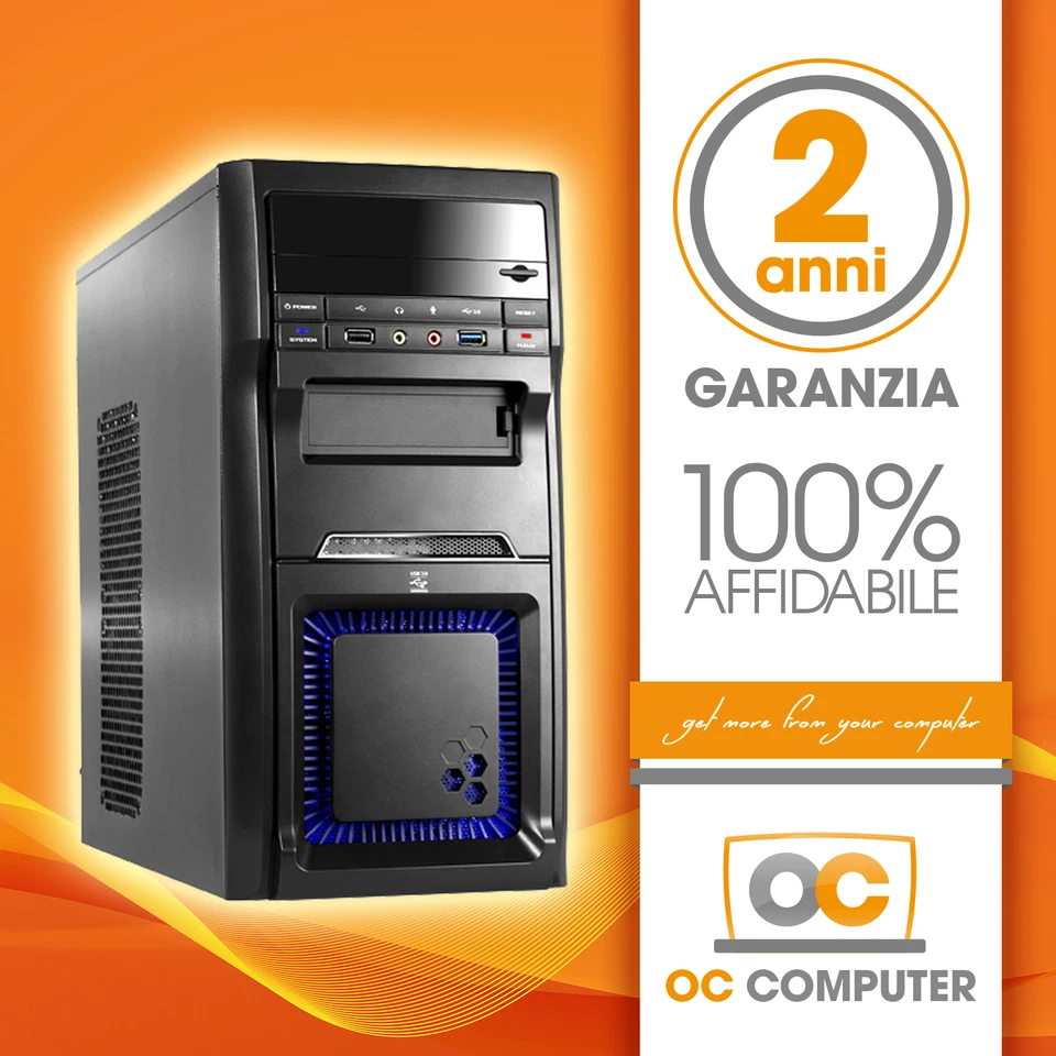 PC DESKTOP COMPUTER COMPLETO INTEL QUAD CORE/RAM 4GB/HD 320GB + MONITOR OMAGGIO - Immagine 1 di 1