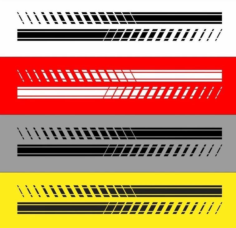 2x Motorsport Seitenstreifen Racing Streifen Aufkleber Dekorstreifen - Bild 1 von 1