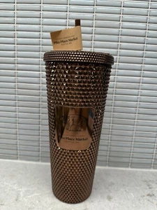 Starbucks First Store Exclusive Ltd Ed Pike Place Brown Copper Gold Studded Cup - Picture 1 of 7