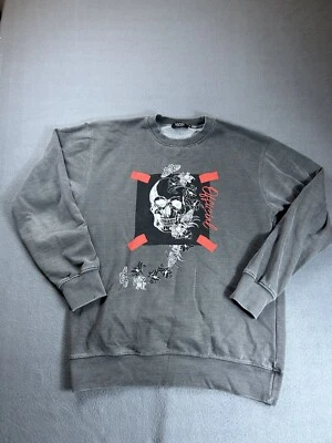 Sudadera Boohoo Hombre Cuello Redondo Mediana Gris Pullover Foto 1 de 4