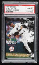 1998 Skybox Dugout Axcess Derek Jeter #124 PSA 10 GEM MT HOF