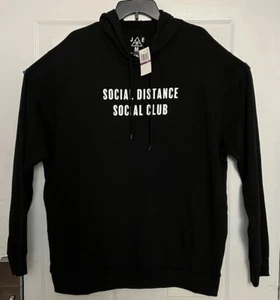 JEM Collective Social Distance Social Club Lightweight Hoodie Men's Size 2XL - Picture 1 of 8