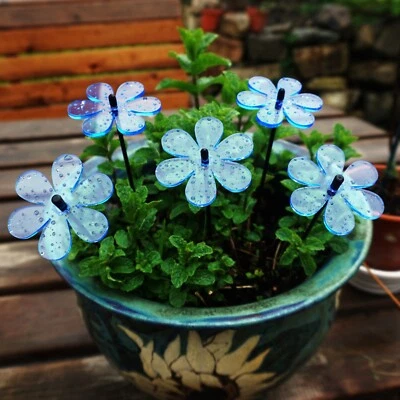 SunCatcher Juego de 5 Margaritas Colorido Fluorescente Jardín Adorno Estaca Luz Dec Foto 1 de 4