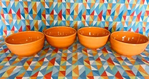 NUEVO Juego 4 CUENCOS BISTRÓ PEQUEÑOS FIESTA RETIRADOS MANDARINA FIESTAWARE 22 OZ ENVÍO GRATUITO - Imagen 1 de 6