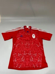 Team GB LONDON OLYMPIC GAMES Great Britain 2012 RED jersey Shirt ADIDAS adult L - Picture 1 of 5