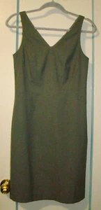 Banana Republic Gray Sleeveless Sheath Dress, Lined Size 4P - Picture 1 of 5