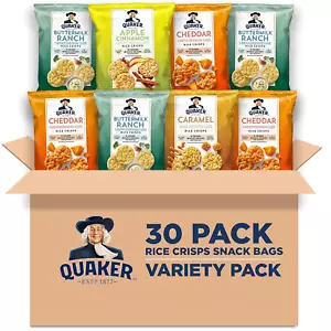 Quaker Rice Crisps, Gluten Free, 4 Flavor Sweet and Savory Variety Mix, Single S - Picture 1 of 12