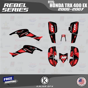 Graphics Kit for HONDA TRX400EX (2005-2007) 16MIL Rebel Series - Red Shift - Picture 1 of 6