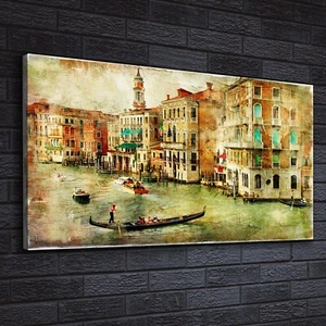 Canvas Wandbild Leinwand Bilder 140x70 Farbe Venedig Italien Stadt Wasser - Bild 1 von 10