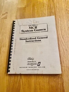 Bally/Midway MCR System Games Standardized General Instructions Manual - Picture 1 of 1