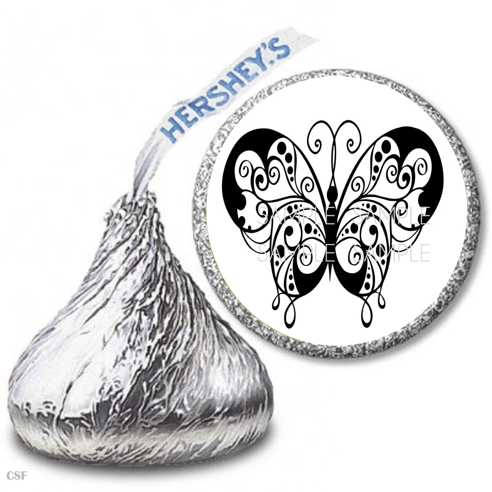 108 pegatinas Butterfly Hershey Kiss caramelo Hershey Kiss envoltorios de dulces favores Foto 1 de 1