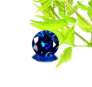 Piedra preciosa suelta certificada azul zafiro natural 6-8 quilates forma redonda - Imagen 1 de 6