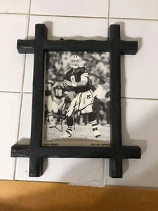 Troy Aikman Autographed Black and White Framed Photo - Picture 1 of 4